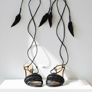 Strapy kitten heels